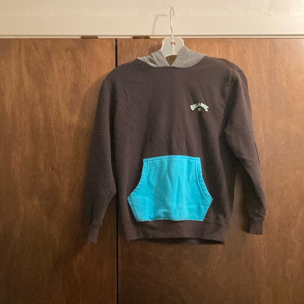 Billabong black blue hoodie sz small